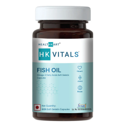 HealthKart HK Vitals Fish Oil 1000mg with 180mg EPA and 120mg DHA, 60 capsules